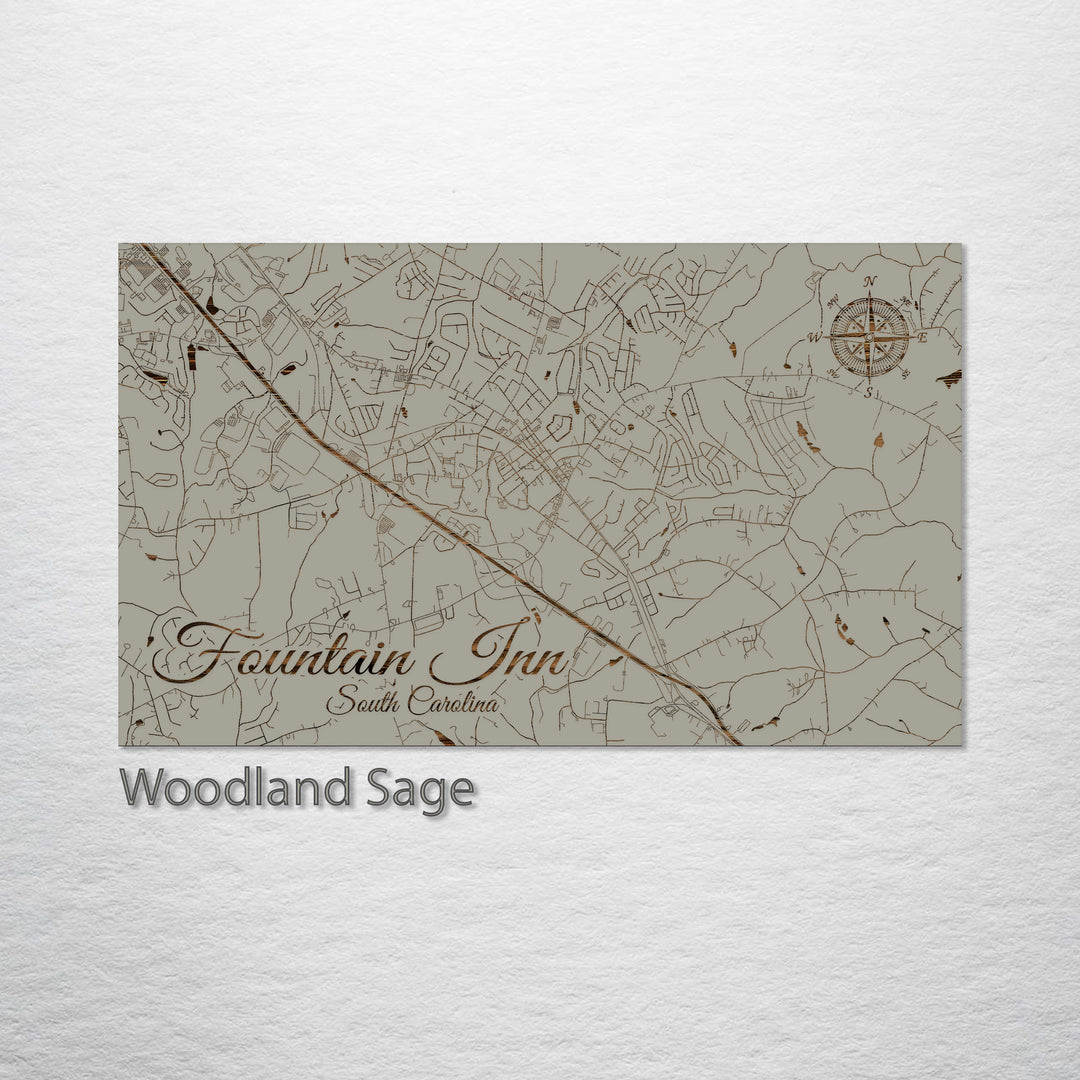 Fountain Inn, South Carolina Street Map