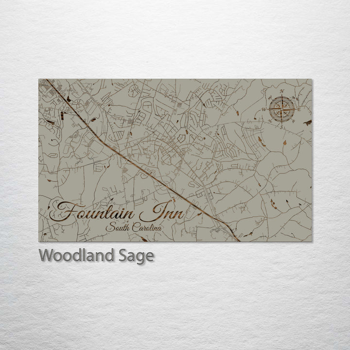 Fountain Inn, South Carolina Street Map