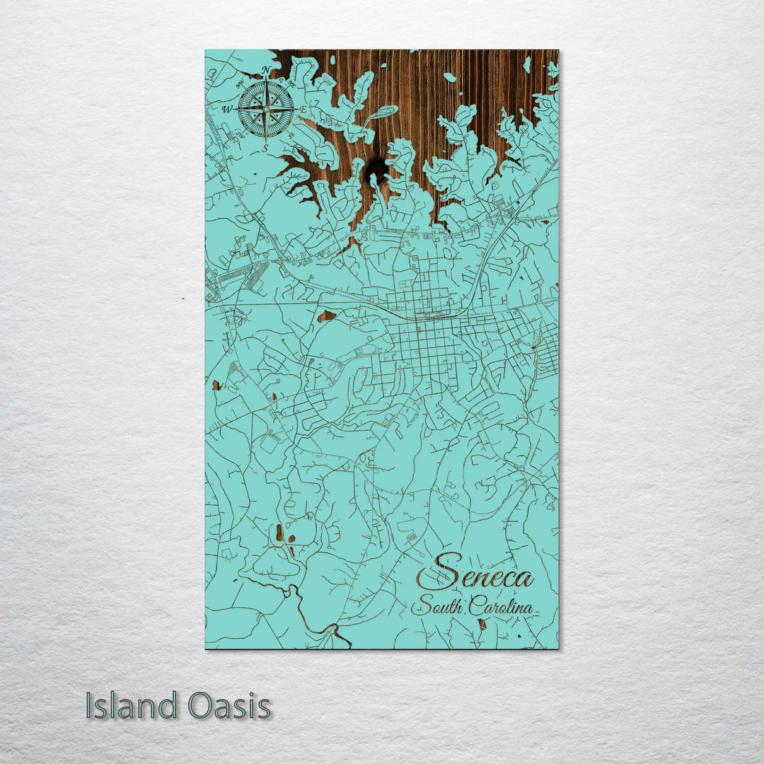 Seneca, South Carolina Street Map