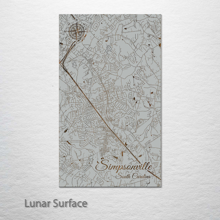 Simpsonville, South Carolina Street Map