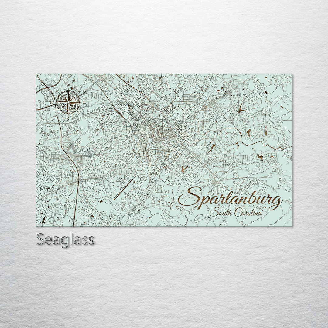 Spartanburg, South Carolina Street Map