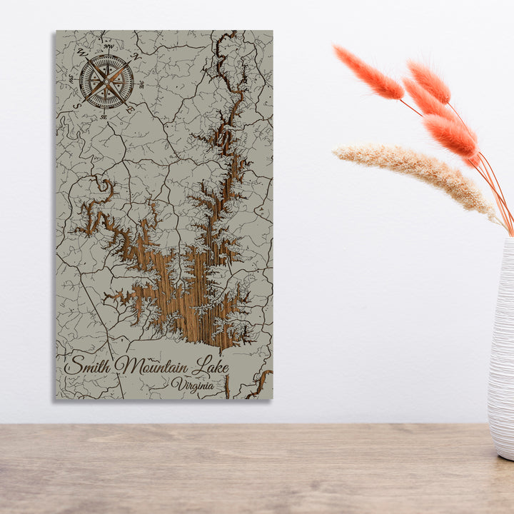 Smith Mountain Lake, Virginia Street Map - Fire & Pine