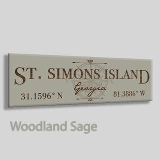St Simons, Georgia Compass