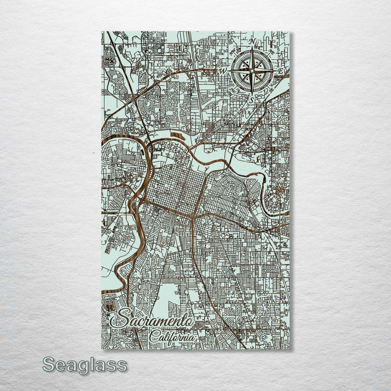 Sacramento, California Street Map - Fire & Pine
