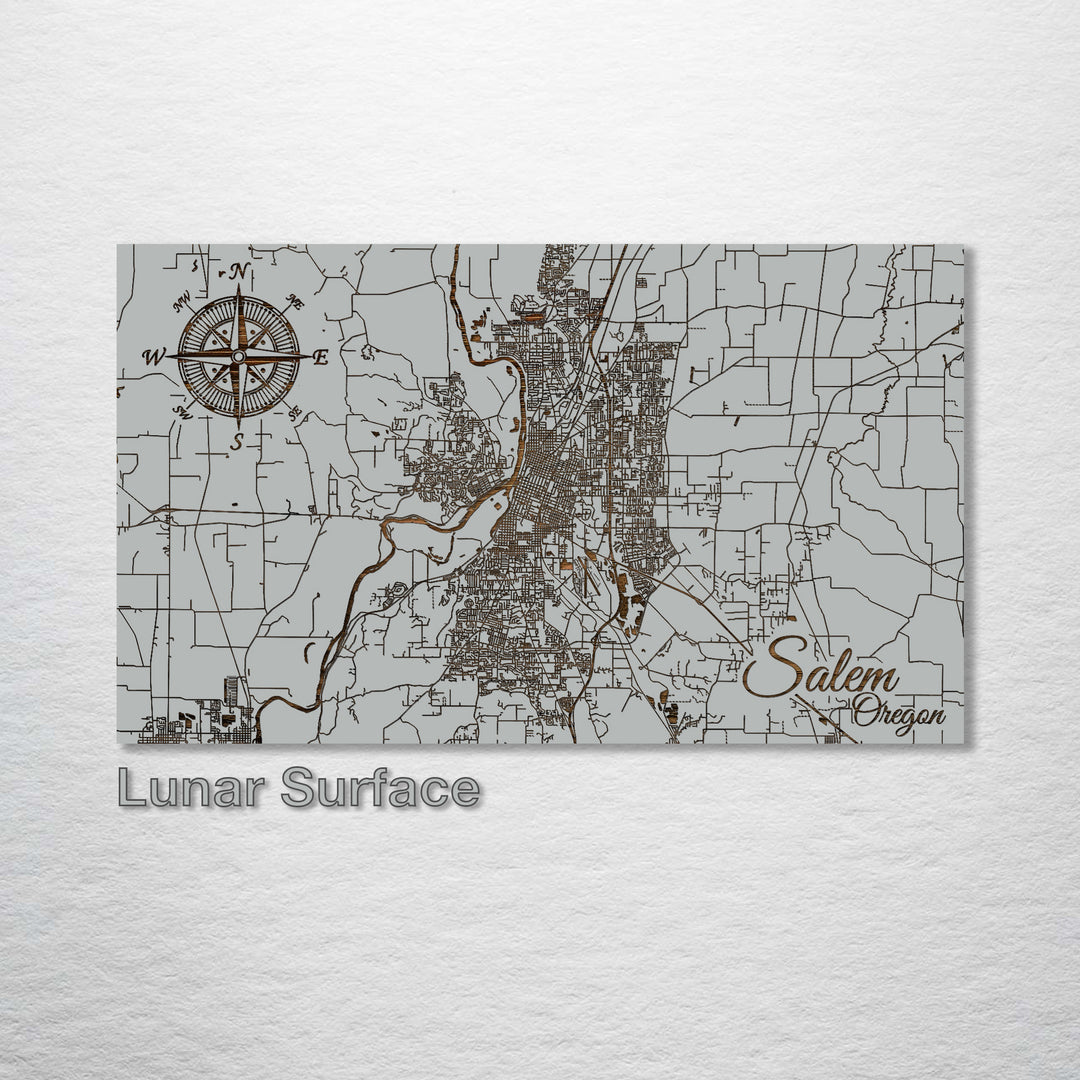 Salem, Oregon Street Map - Fire & Pine