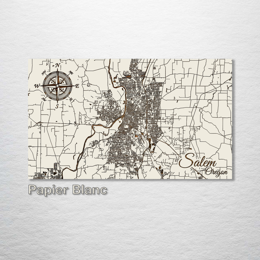 Salem, Oregon Street Map - Fire & Pine