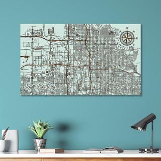 Salt Lake City, Utah Street Map - Fire & Pine