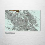 San Jose, California Street Map - Fire & Pine