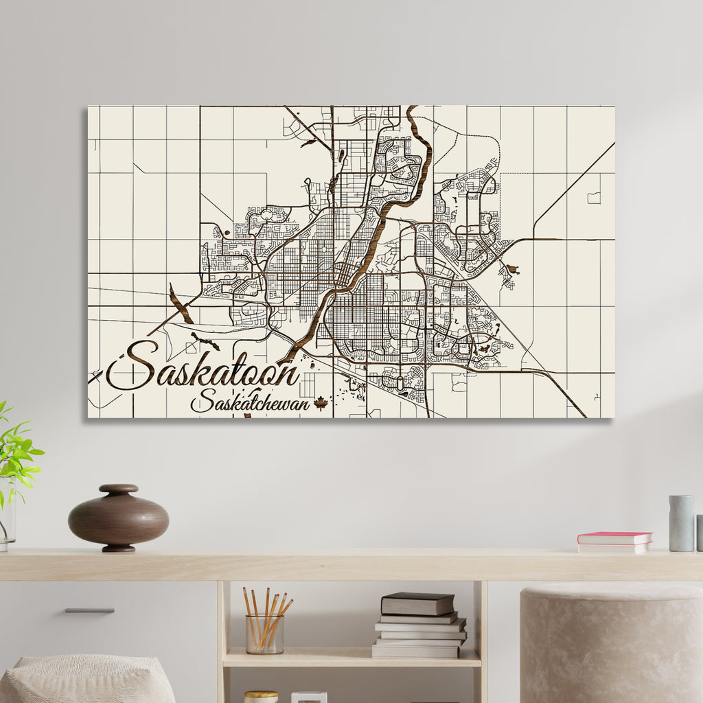 Saskatoon, Saskatchewan Street Map – Fire & Pine