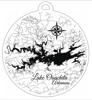 Lake Ouachita, AR Engraved Ornament (Standard)