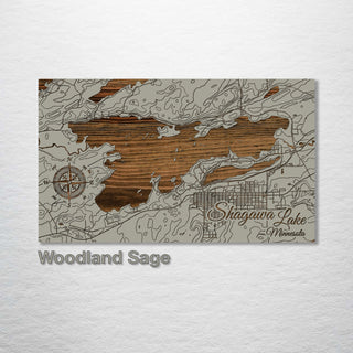 Shagawa Lake, Minnesota Map - Fire & Pine