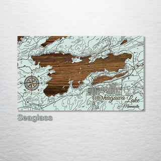Shagawa Lake, Minnesota Map - Fire & Pine