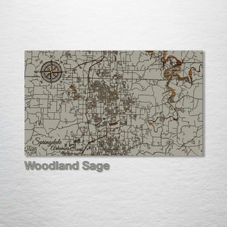 Springdale, Arkansas Street Map - Fire & Pine
