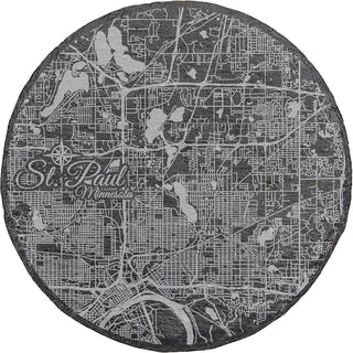 St Paul, Minnesota Round Slate Coaster