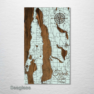 Torch Lake, Michigan Street Map - Fire & Pine
