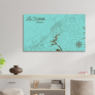 La Follette, Tennessee Street Map