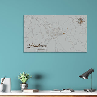 Henderson, Tennessee Street Map