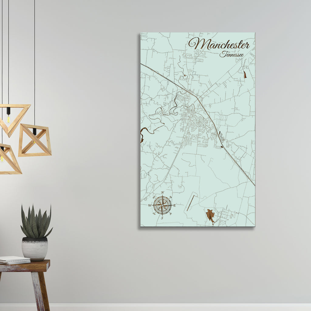 Manchester, Tennessee Street Map – Fire & Pine
