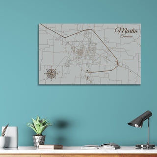 Martin, Tennessee Street Map