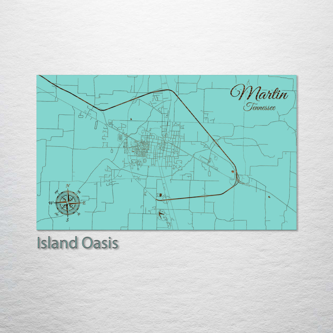 Martin, Tennessee Street Map