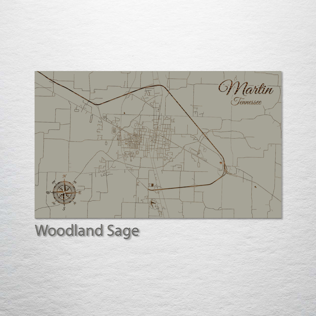 Martin, Tennessee Street Map