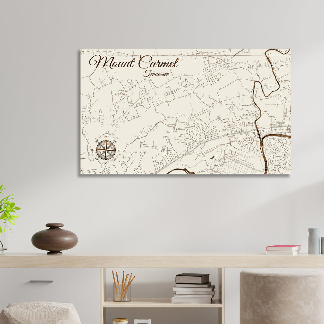 Mount Carmel, Tennessee Street Map