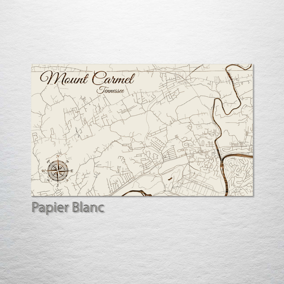 Mount Carmel, Tennessee Street Map