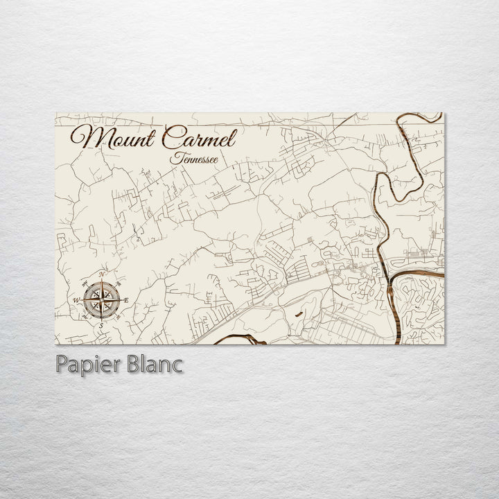 Mount Carmel, Tennessee Street Map