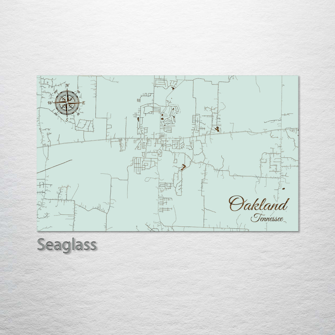 Oakland, Tennessee Street Map