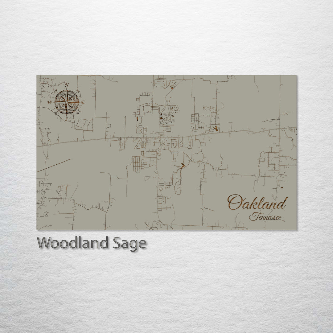 Oakland, Tennessee Street Map