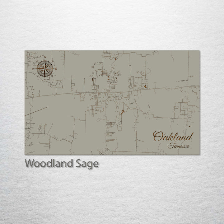 Oakland, Tennessee Street Map