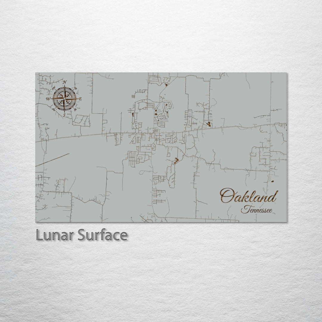 Oakland, Tennessee Street Map