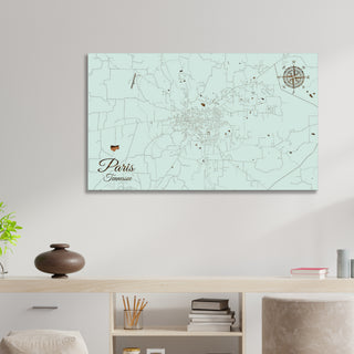 Paris, Tennessee Street Map