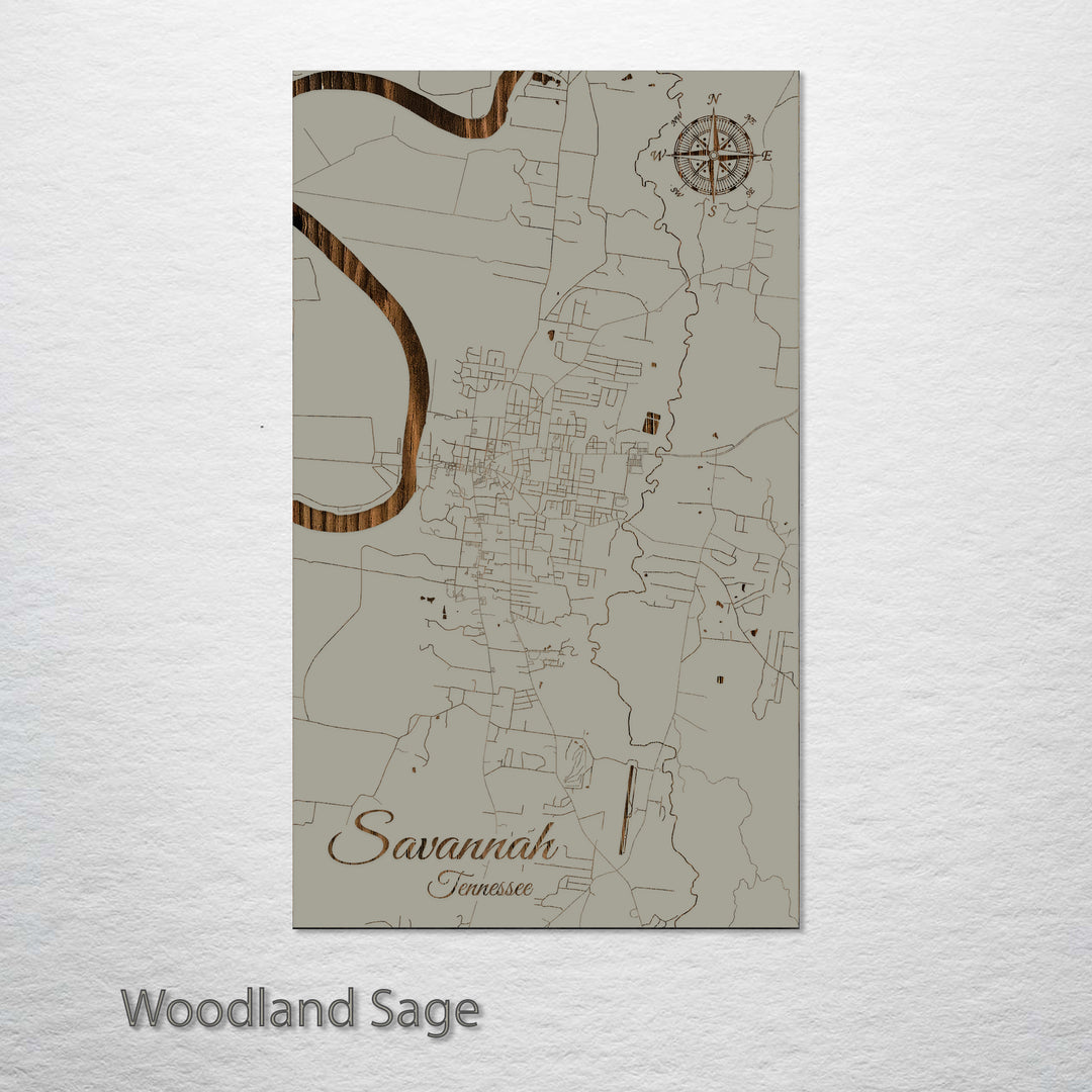 Savannah, Tennessee Street Map