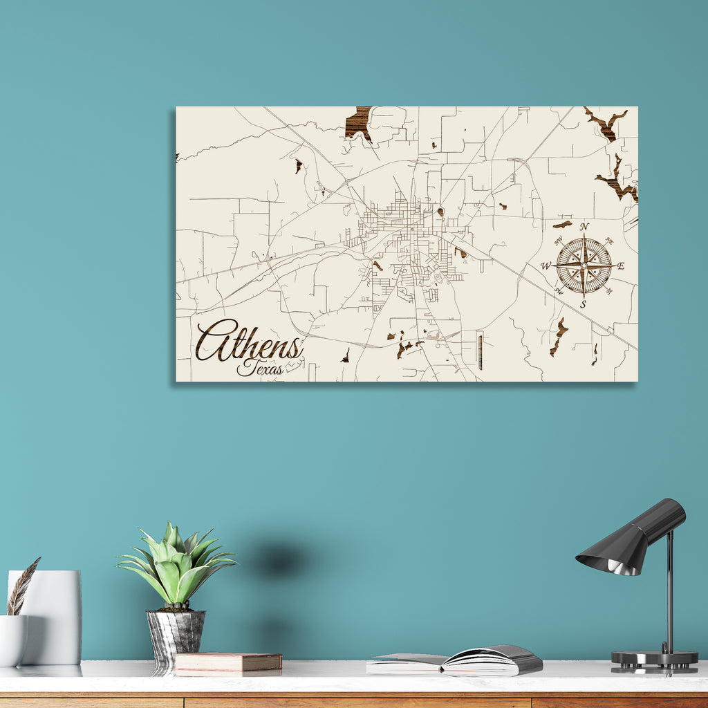 Athens, Texas Street Map – Fire & Pine