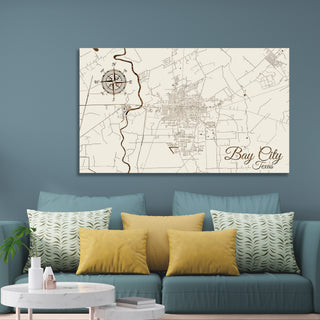 Bay City, Texas Street Map