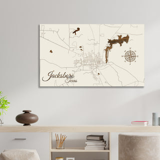 Jacksboro, Texas Street Map