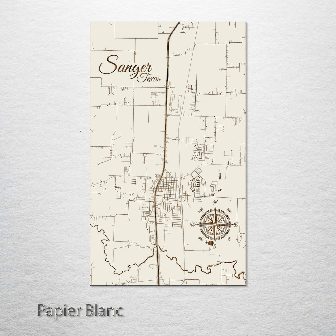 Sanger, Texas Street Map