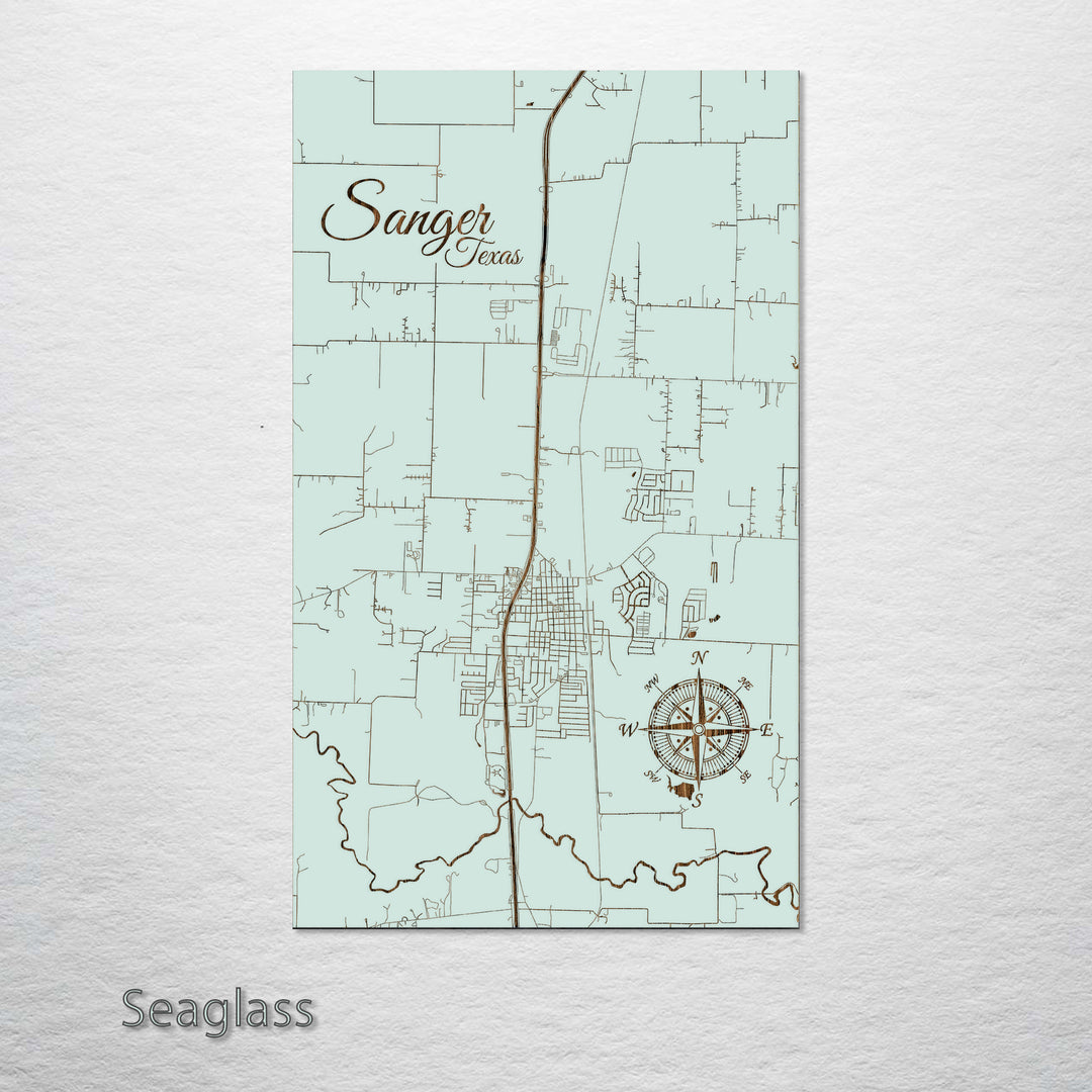 Sanger, Texas Street Map
