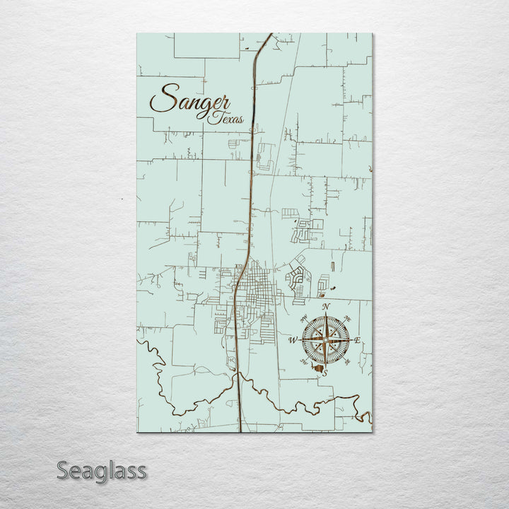 Sanger, Texas Street Map