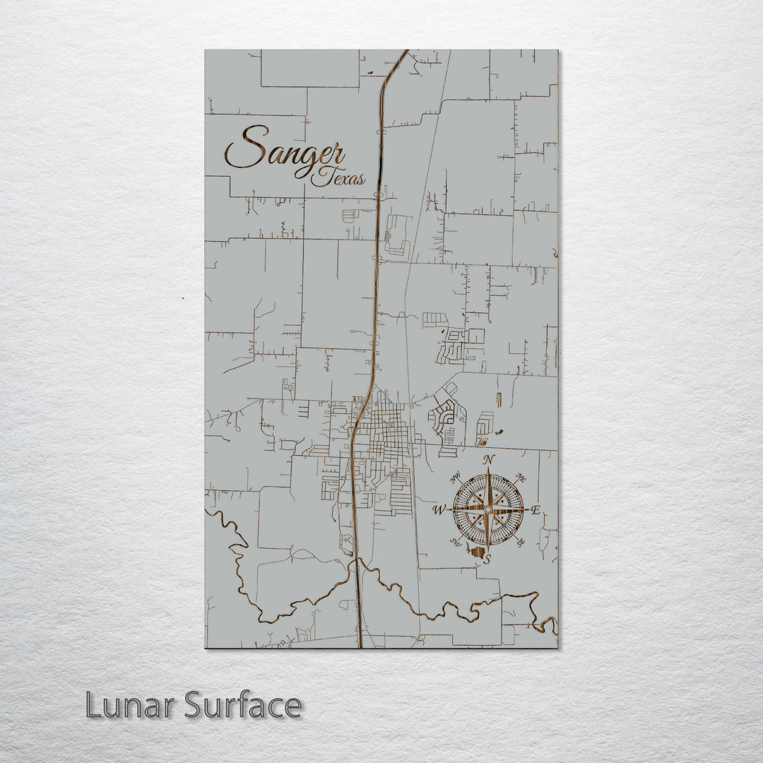 Sanger, Texas Street Map