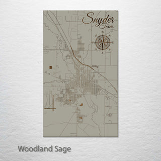 Snyder, Texas Street Map