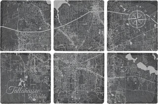 Tallahassee, Florida Square Slate Coaster