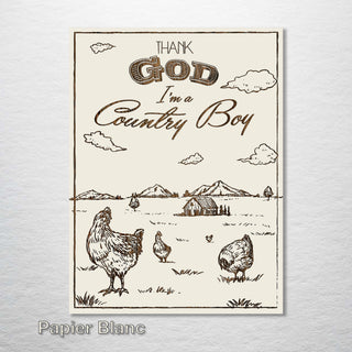 Thank God I'm a Country Boy Abstract - Fire & Pine