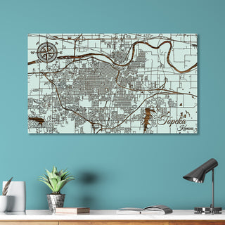 Topeka, Kansas Street Map - Fire & Pine