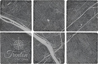 Trenton, New Jersey Square Slate Coaster