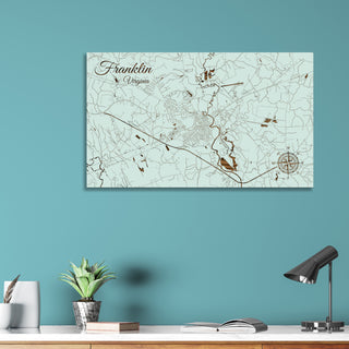Franklin, Virginia Street Map