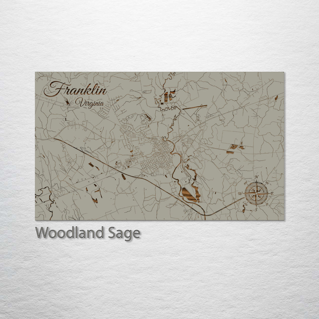 Franklin, Virginia Street Map