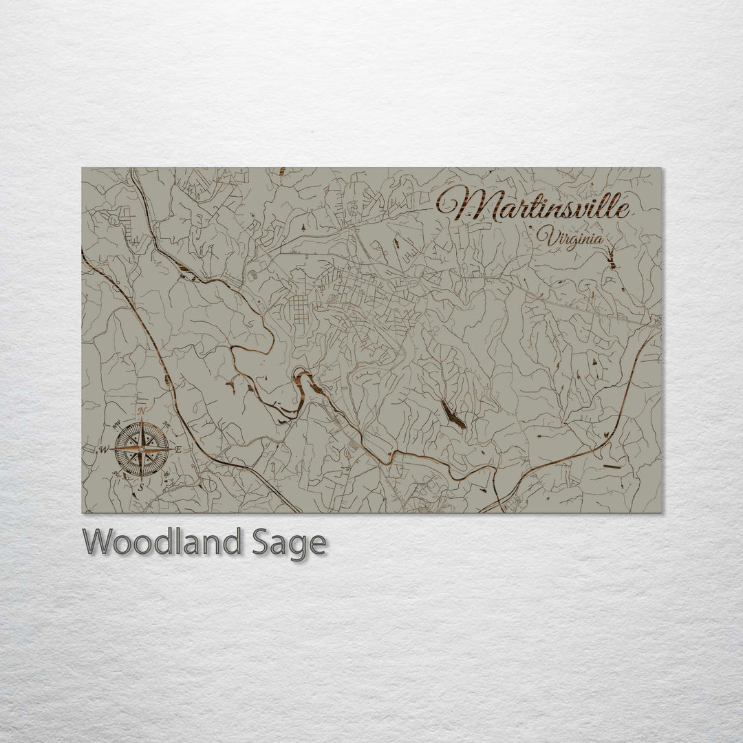 Martinsville, Virginia Street Map