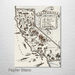Vintage California Map - Fire & Pine